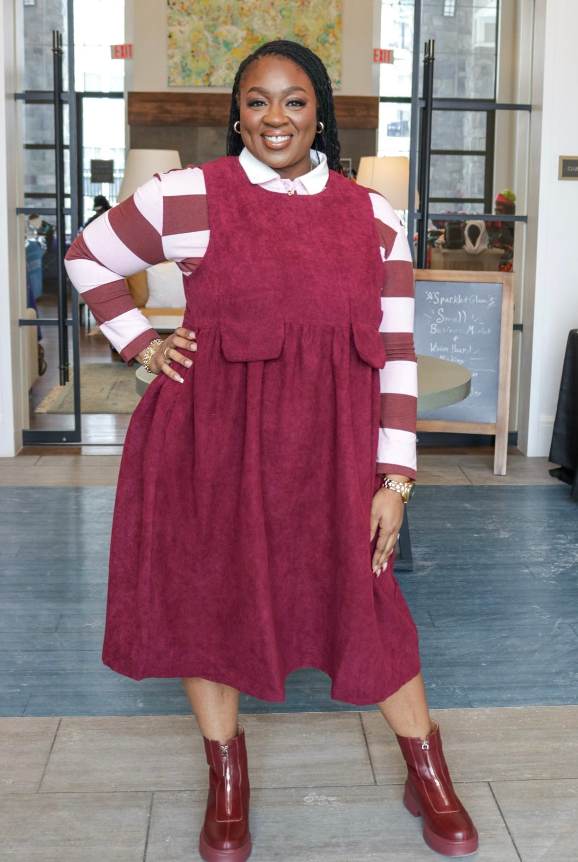 VINTAGE CORD-Burgundy