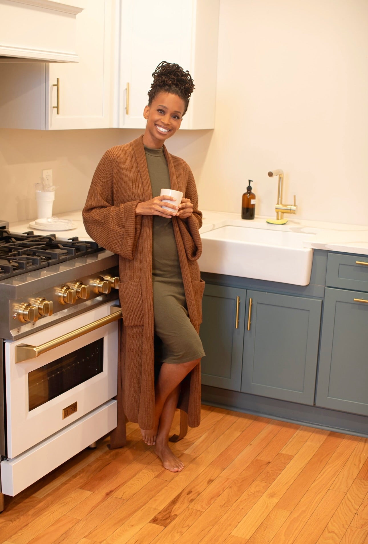 COZY WRAP CARDIGAN-Espresso