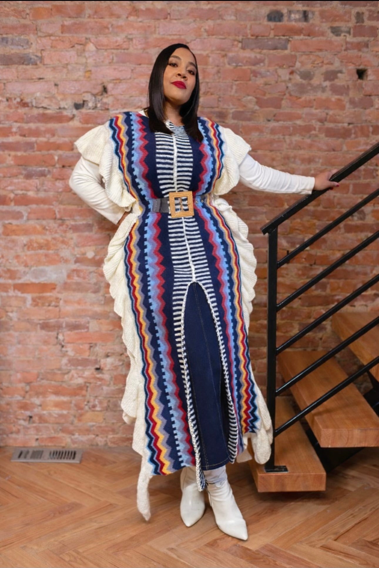 RUFFLE STATEMENT OVERLAY-Blue