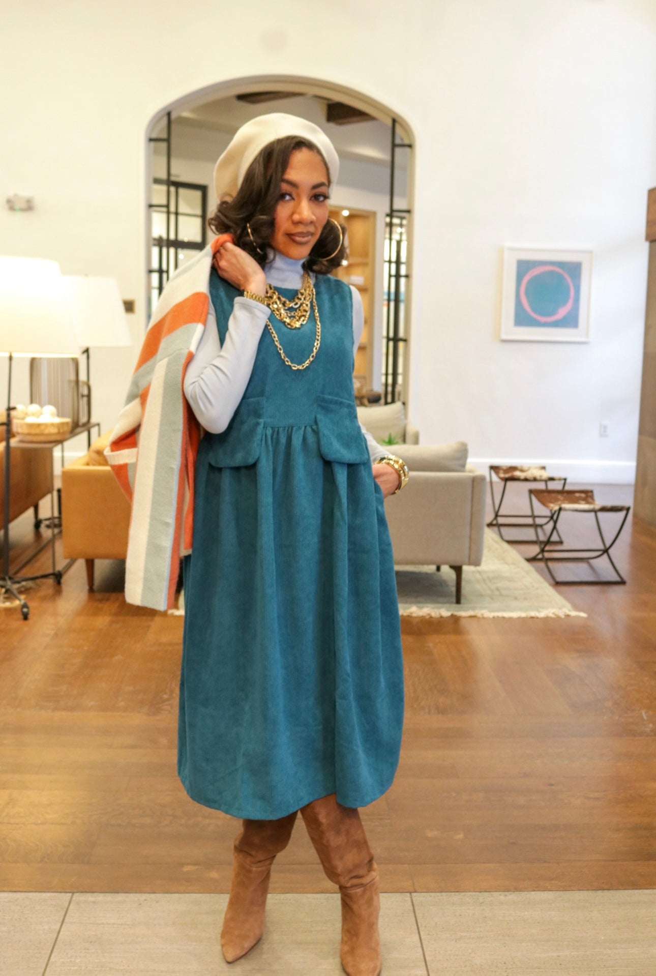 VINTAGE CORD-Teal