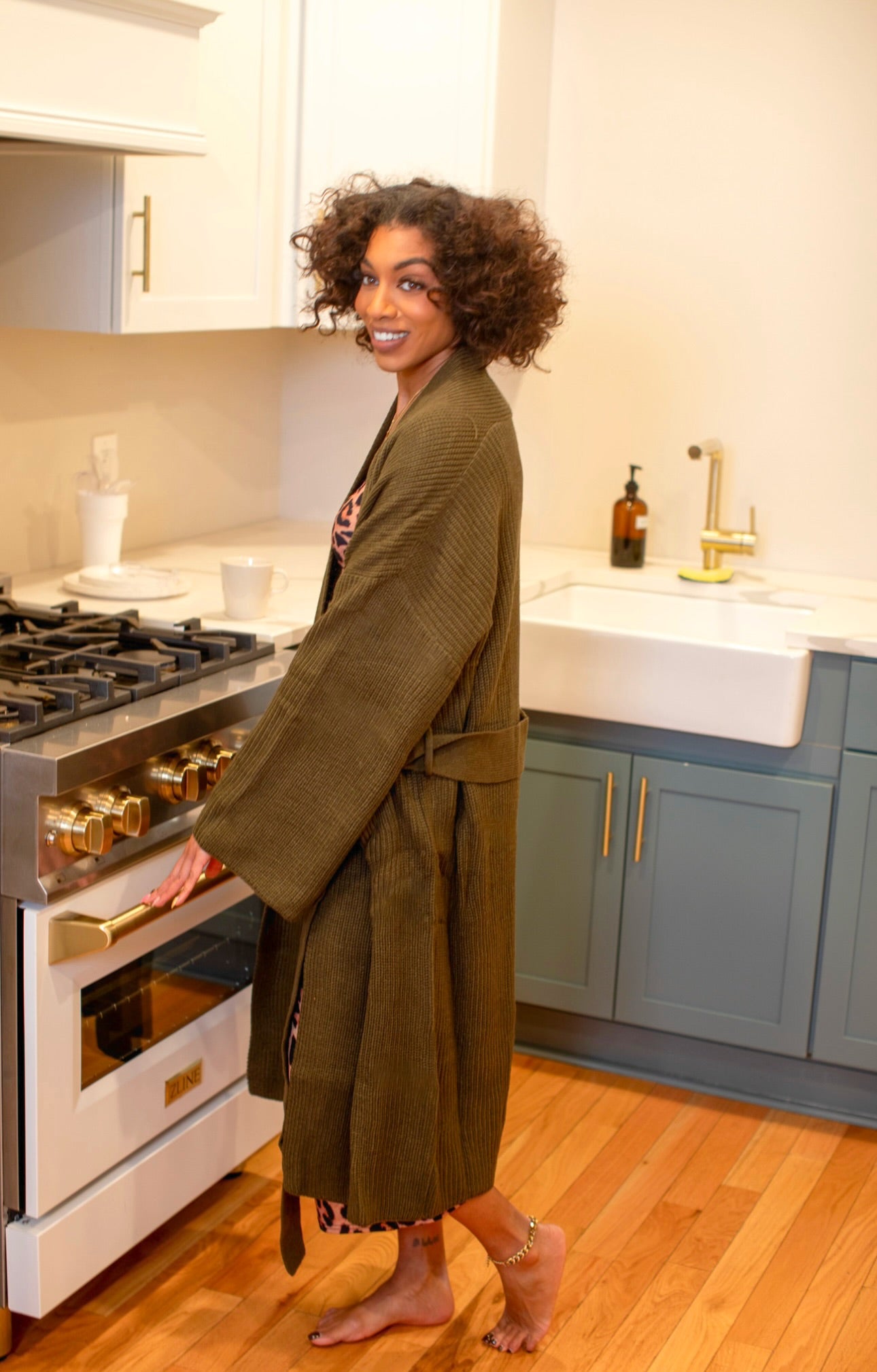 COZY WRAP CARDIGAN-Olive