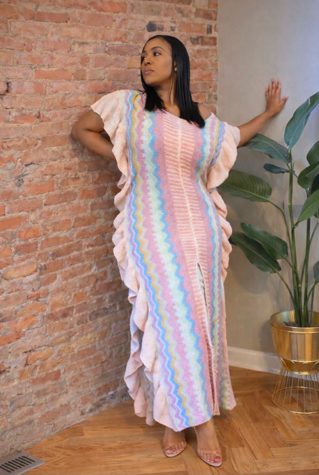 RUFFLE STATEMENT OVERLAY-Pink