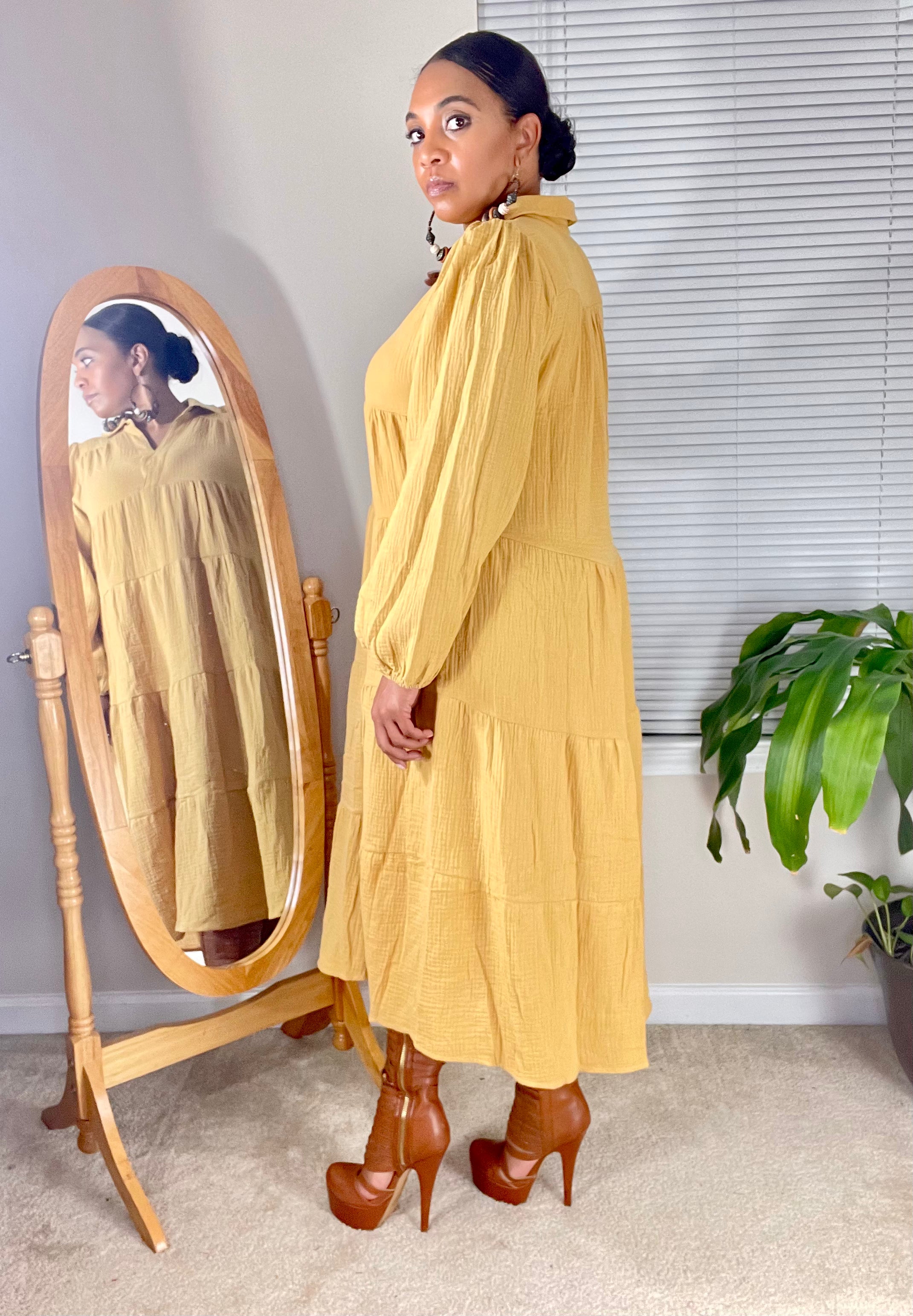 TOP TIER-(Mustard) - Modest Vybez Boutique