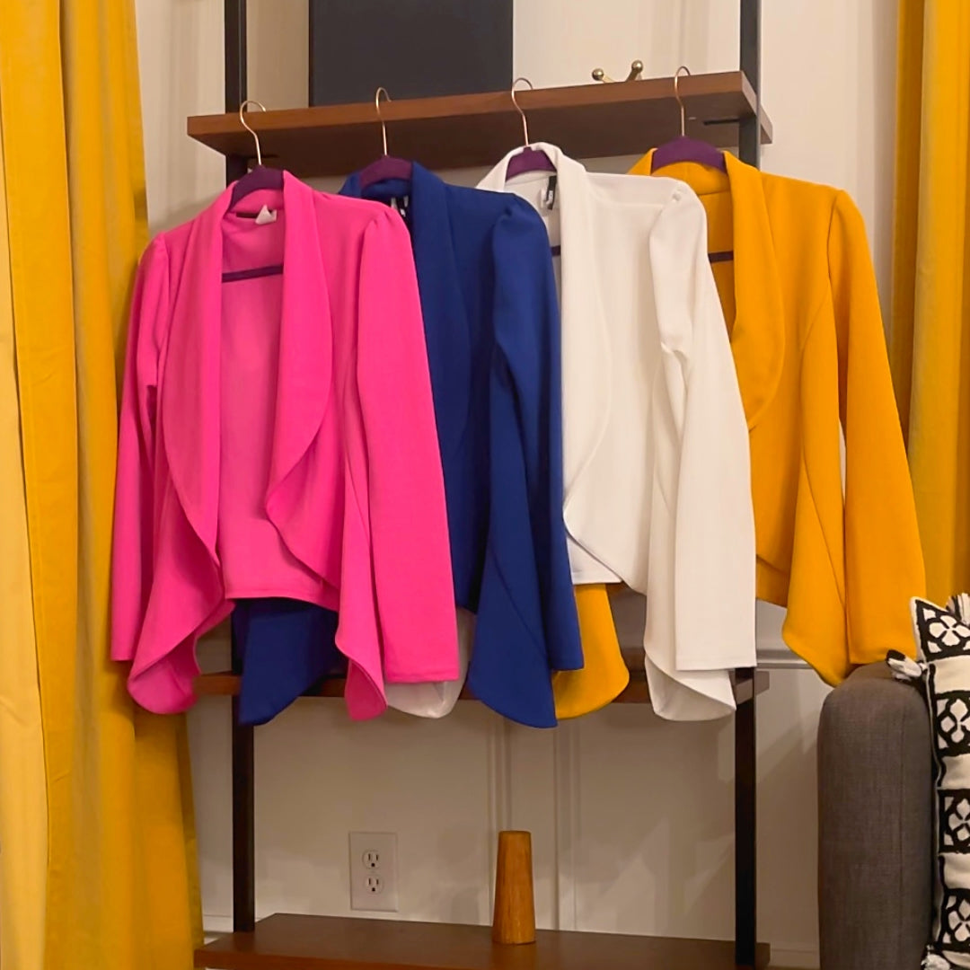 MODEST BLAZE Blazer-Mustard - Modest Vybez Boutique