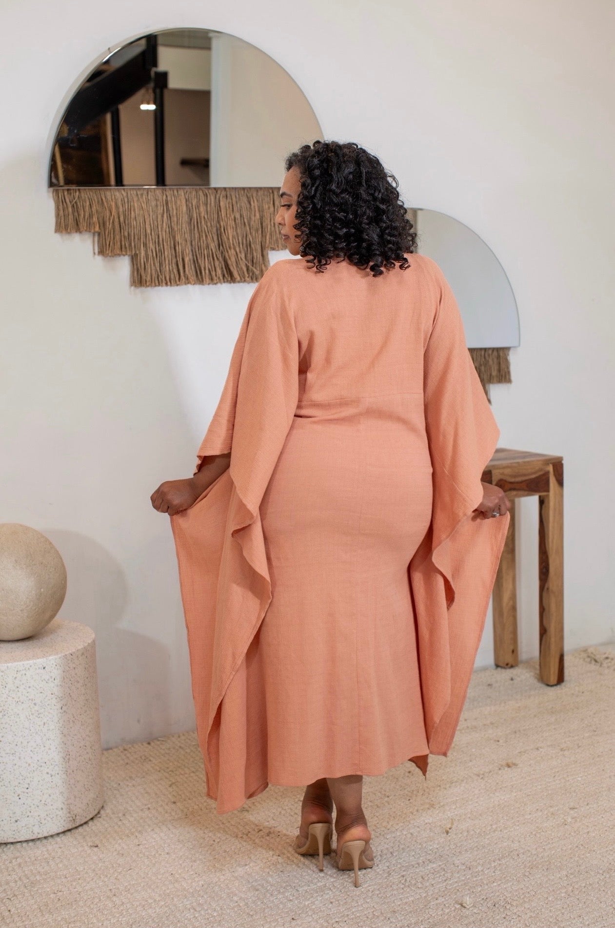 MODERN CHIC KAFTAN-Light Coral