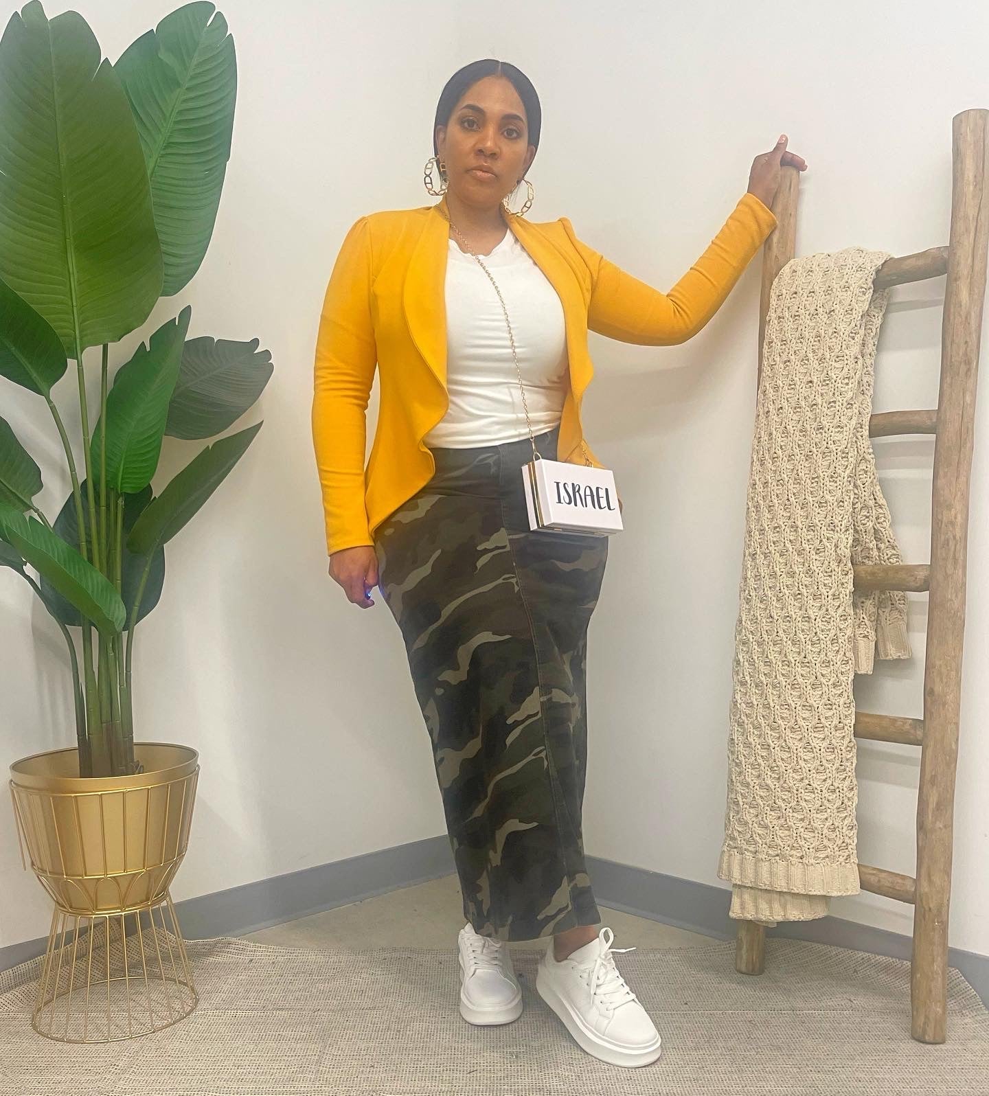 MODEST BLAZE Blazer-Mustard - Modest Vybez Boutique