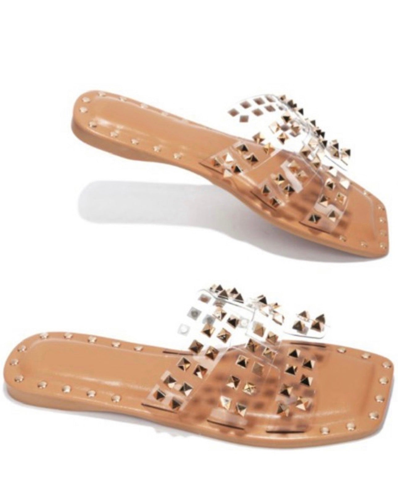 EMBELLISHED SANDALS-Clear