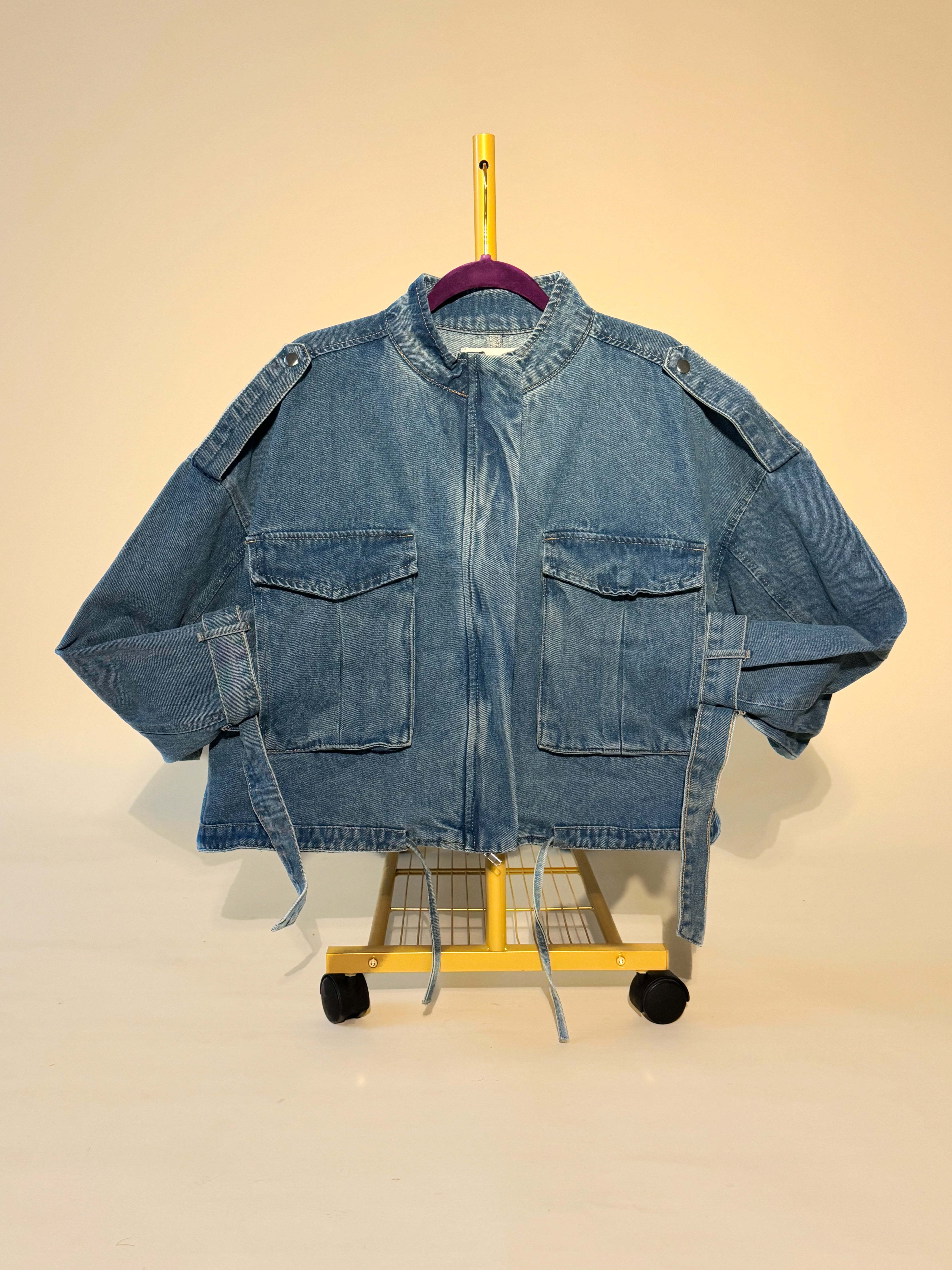 Denim Utility Jacket-Denim