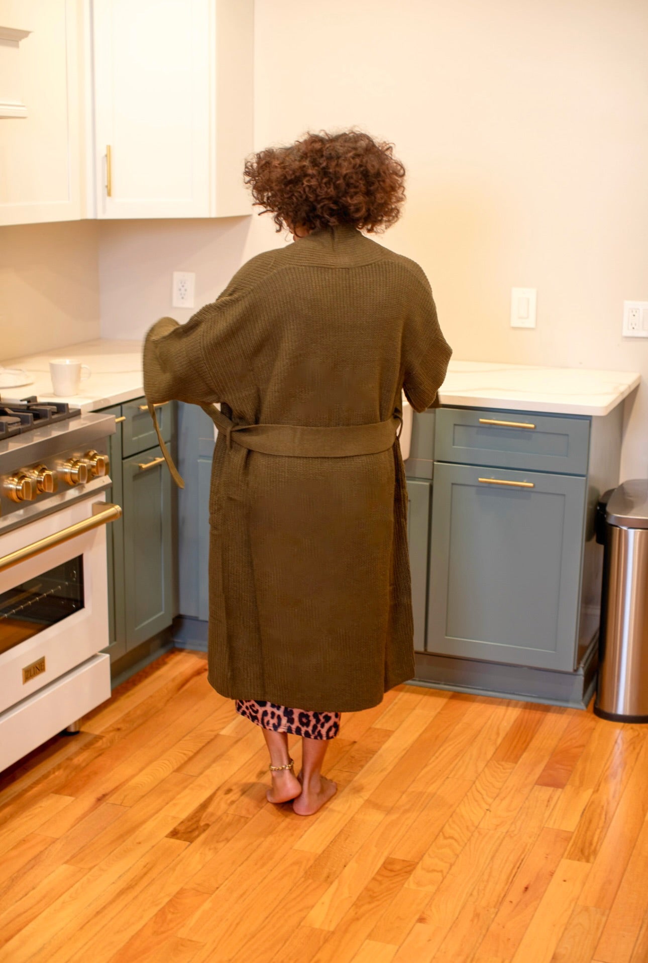 COZY WRAP CARDIGAN-Olive