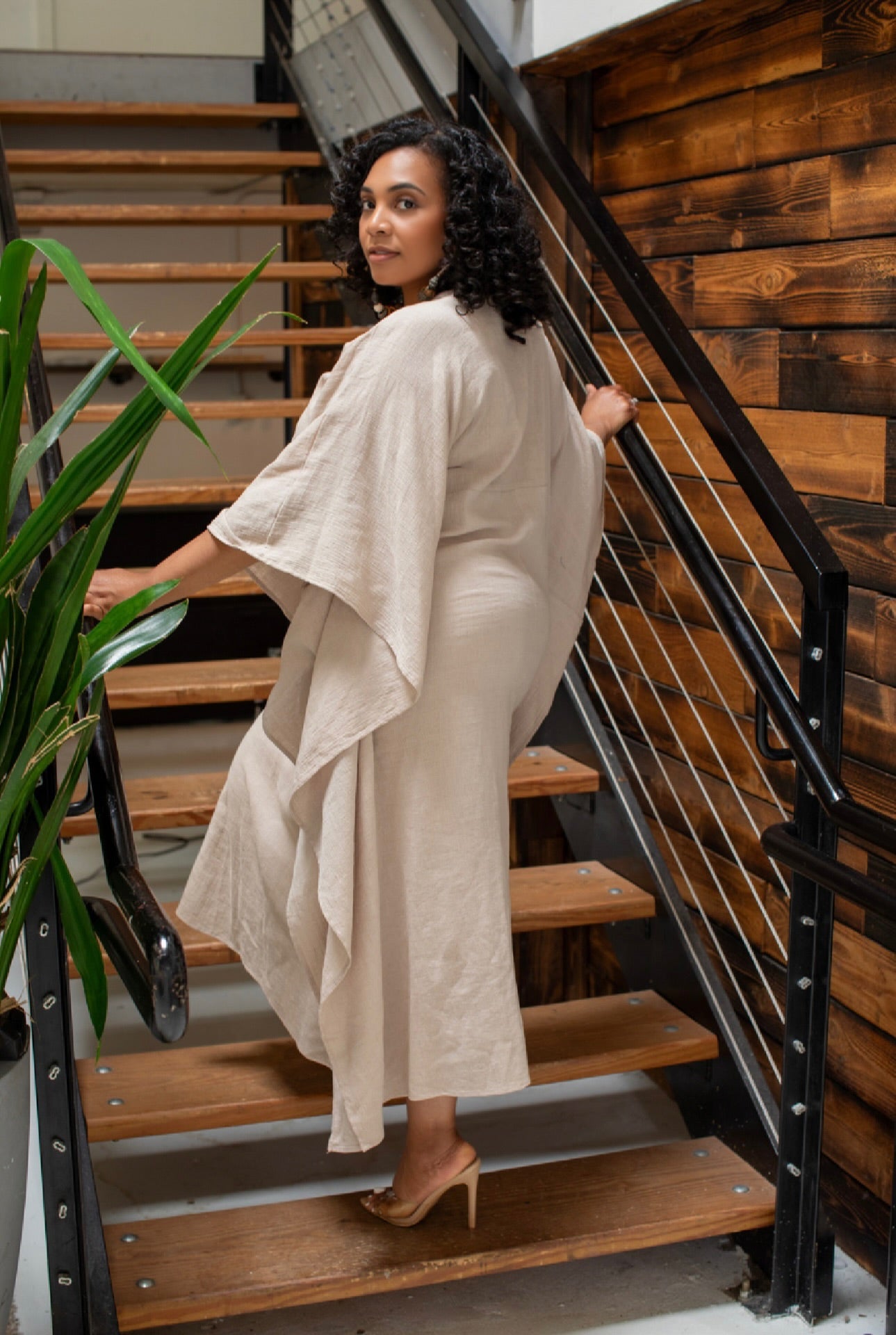 MODERN CHIC KAFTAN-Tan