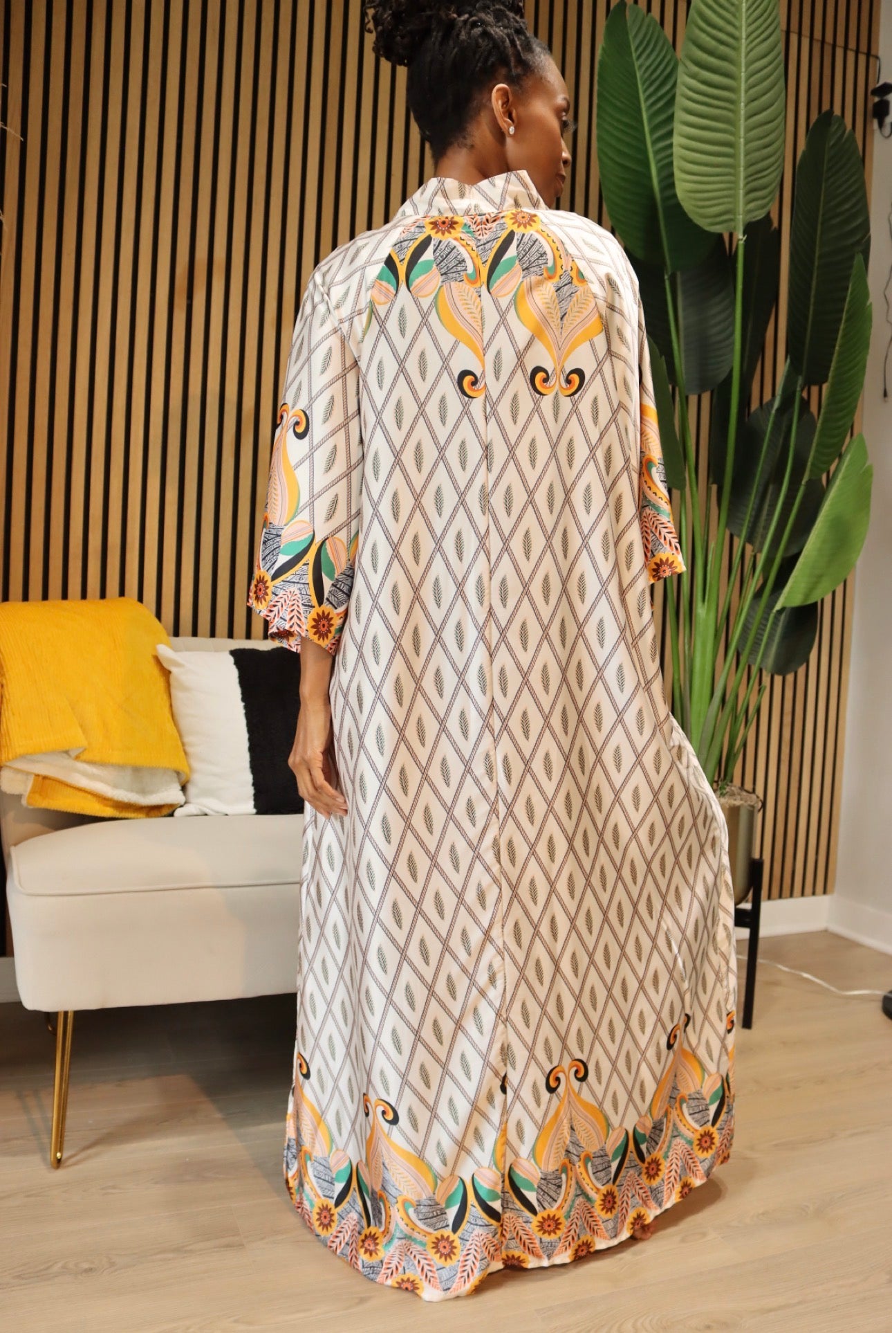 PRINTED LUXE MAXI-Ivory