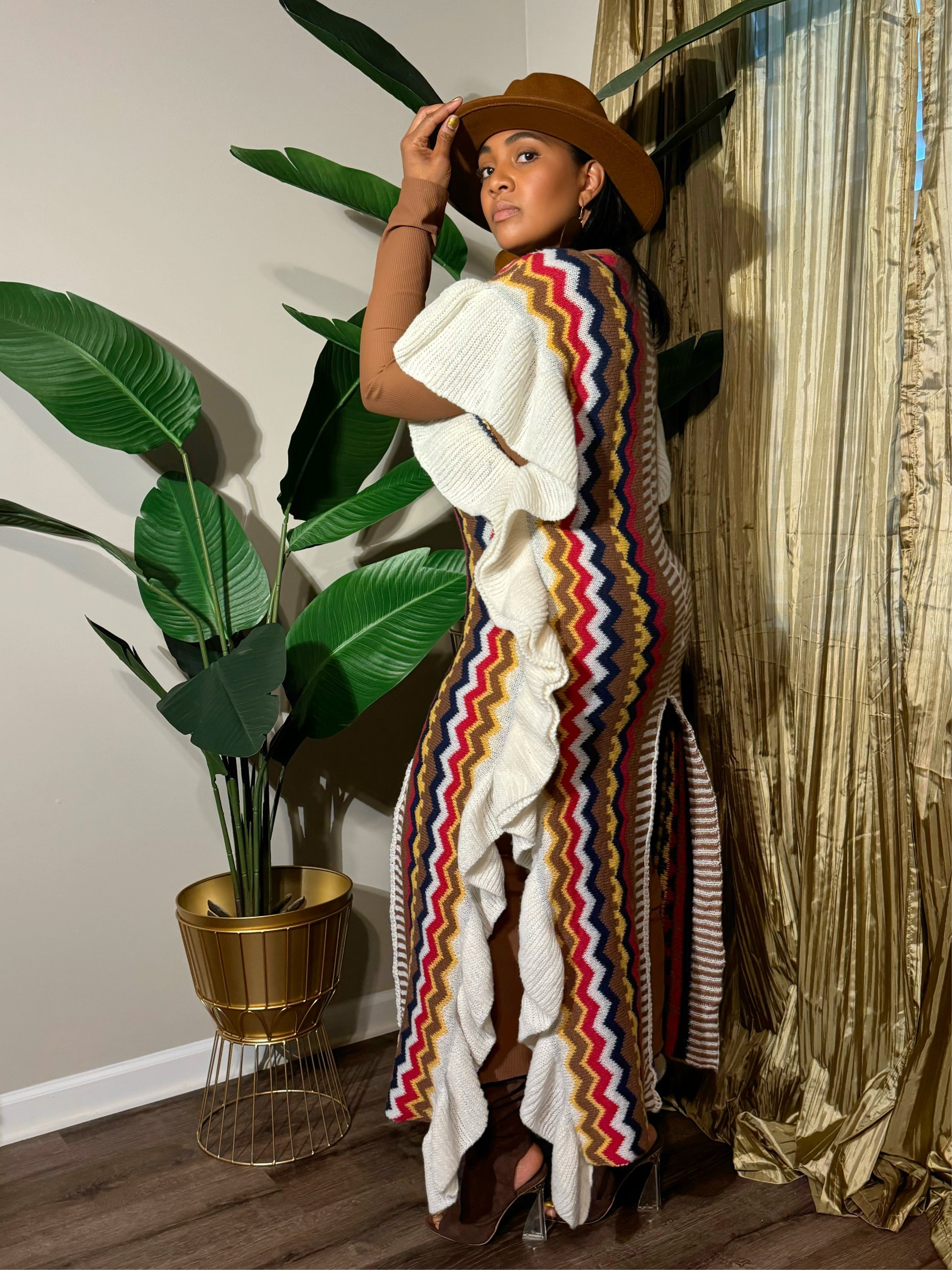 AZTEC Kaftan-Brown