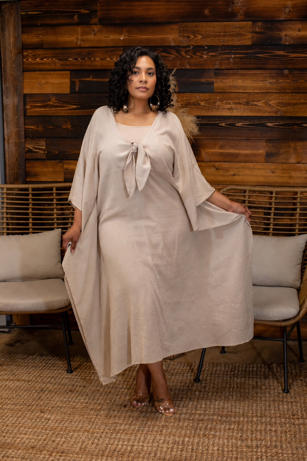 MODERN CHIC KAFTAN-Tan