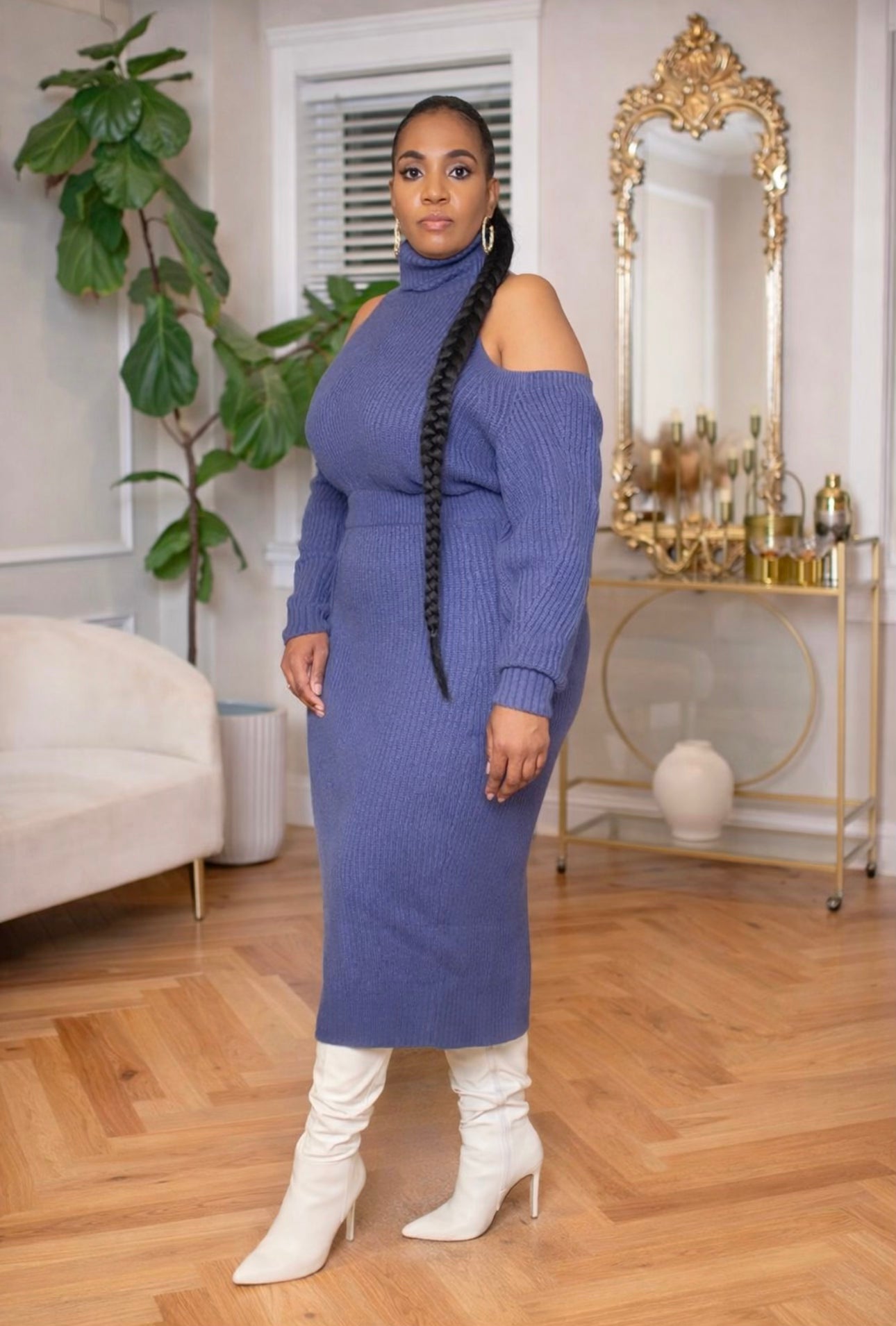 COLD SHOULDER KNIT SET