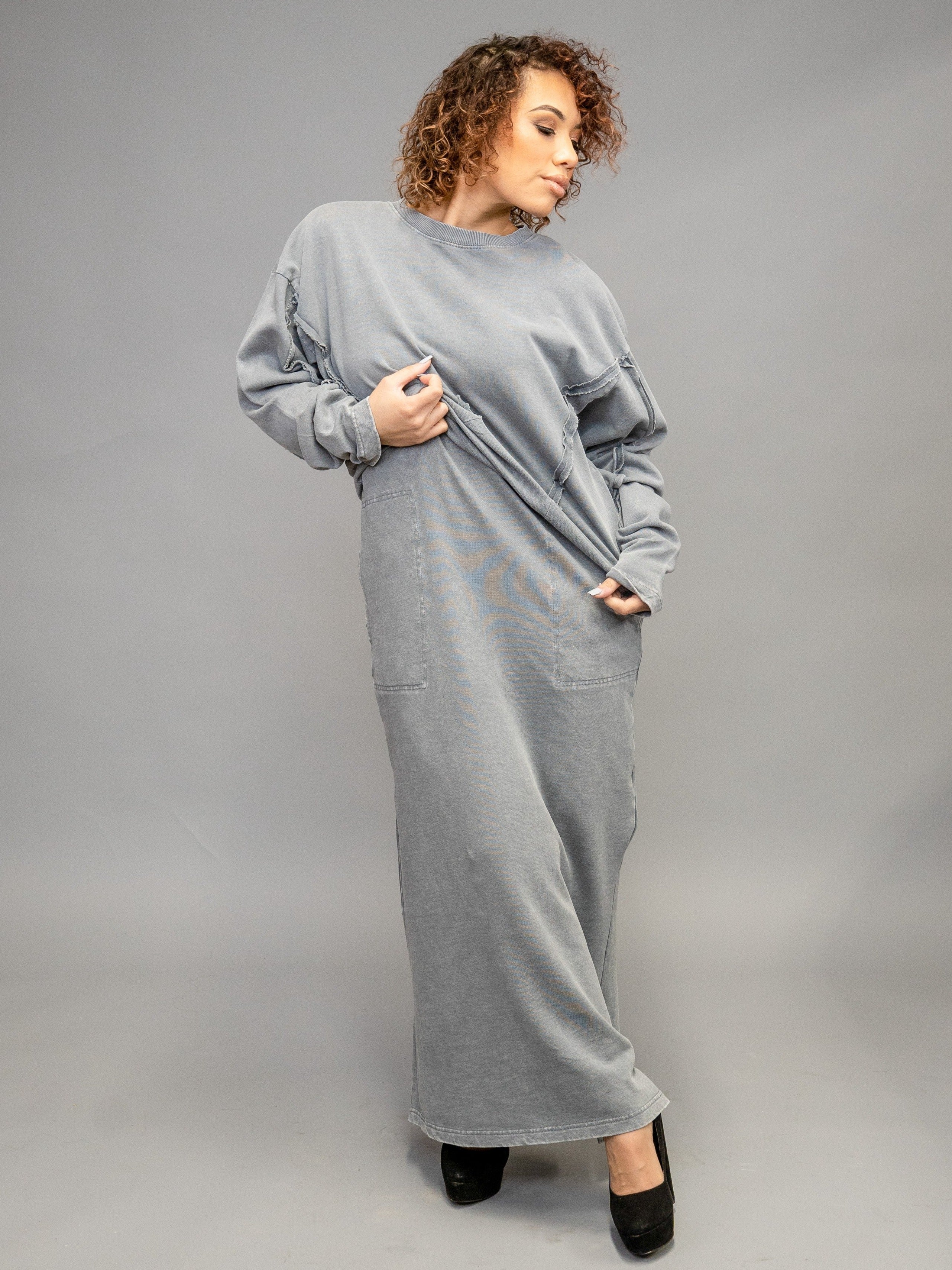 SET IT OFF-Faded Denim - Modest Vybez Boutique