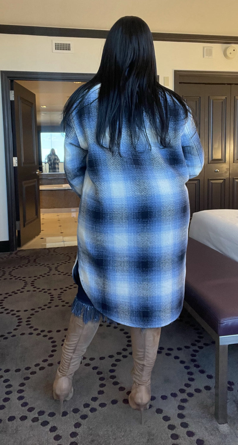 PLAID SHACKET-(2 color options)