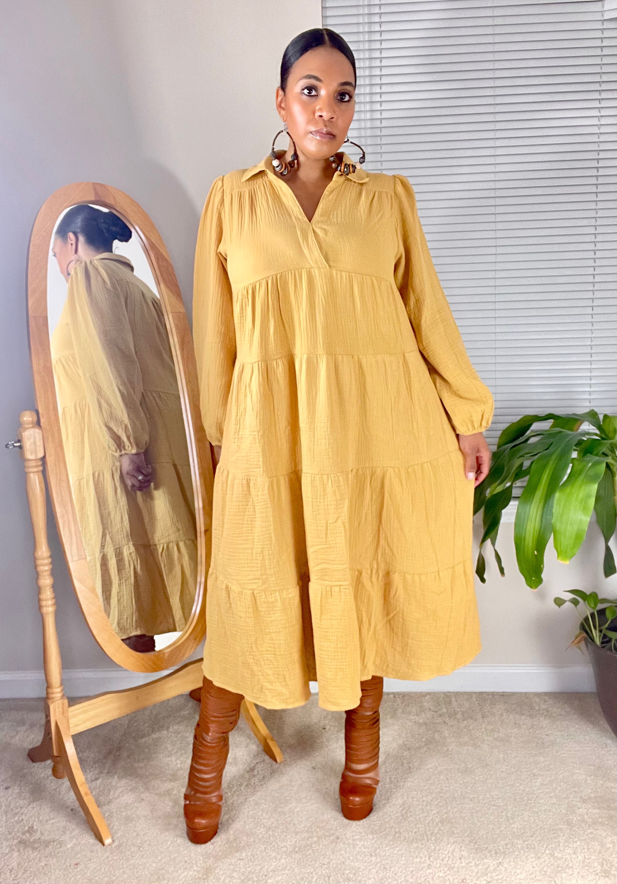 TOP TIER-(Mustard) - Modest Vybez Boutique