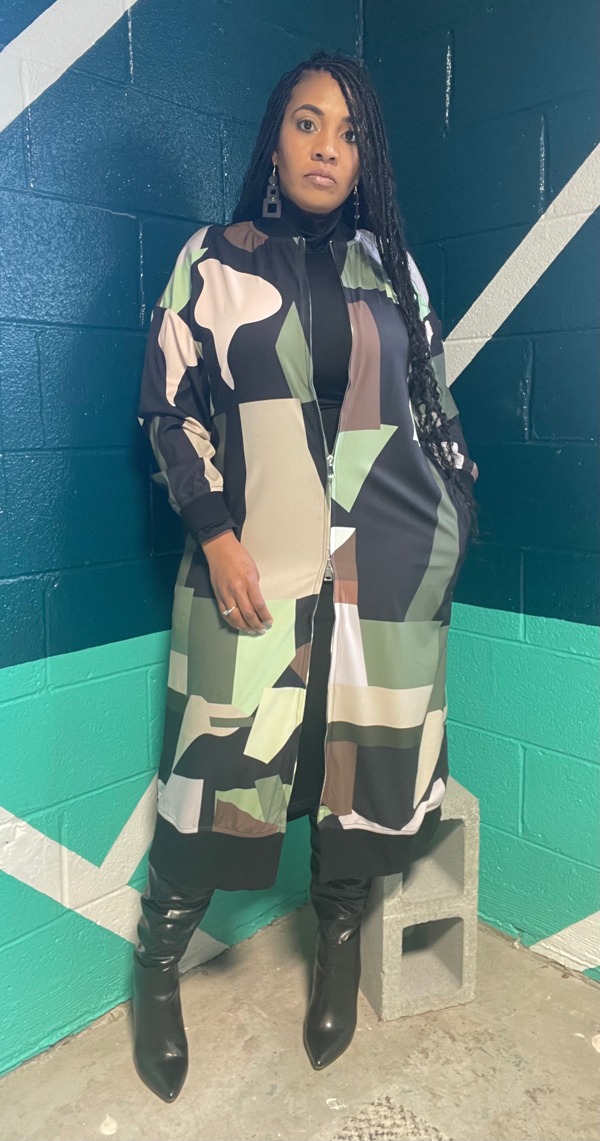 PRINTED ZIP (Cardigan/Dress/Jacket)